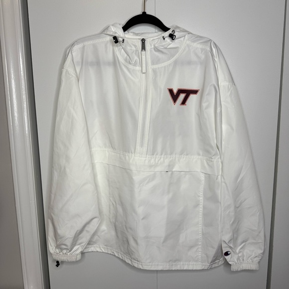 Virginia Tech Hokies White Packable Unisex Windbreaker - Champion- Large - Picture 2 of 10